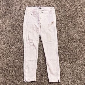 Hollister White Distressed Skinny Jeans